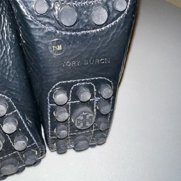 Tory Burch Kendrick Driver Loafers in Blue Size 7.5 - Picture 13 of 14